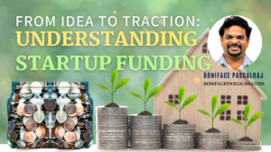 Illustration representing the stages of startup funding