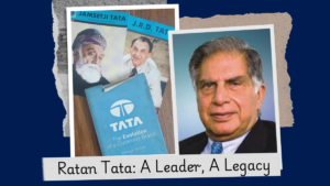 Portrait of Ratan Tata, symbolizing his legacy as a visionary leader and global business icon.